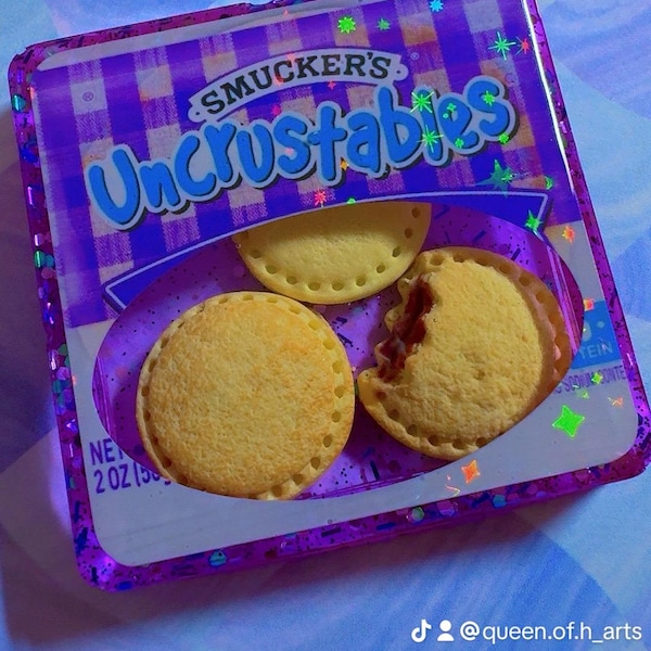 Uncrusties • Sandwich Badge reel • PB&J Reel • no crust sandwich • Dry Shaker Badge Reel • Grape PB Reel • Shaker Badge Reel • Keychain