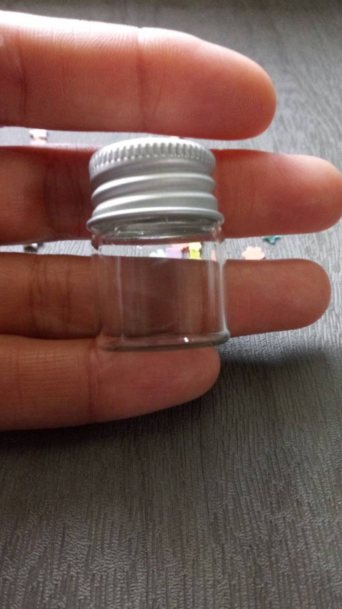 Mini glass jars containers screw lids craft storage Etsy