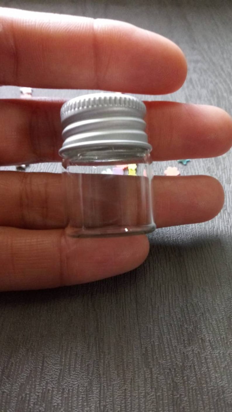 Mini glass jars containers screw lids craft storage Etsy