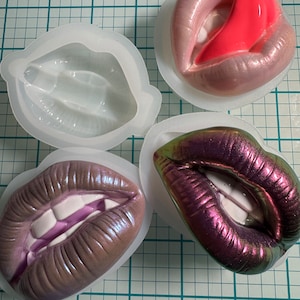 Silicone Lip mold | Resin lips | Candle lip mold | popart lip mold | teeth mold