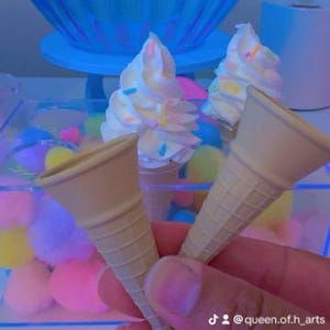 Mini Eistüten | Gefälschte Zapfen | Zapfen zum Basteln | Mini Zapfen | Tablett Zapfen | Sommerbastelei