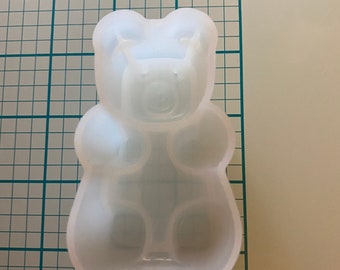 Large Gummy Bear mold | silicone bear mold | candy bear mold | 3 inch length gummy bear mold | shiny bear mold