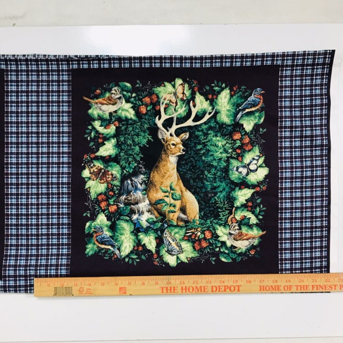 VINTAGE Christmas Quilting Fabric Panels For Quilt Pillow Etsy