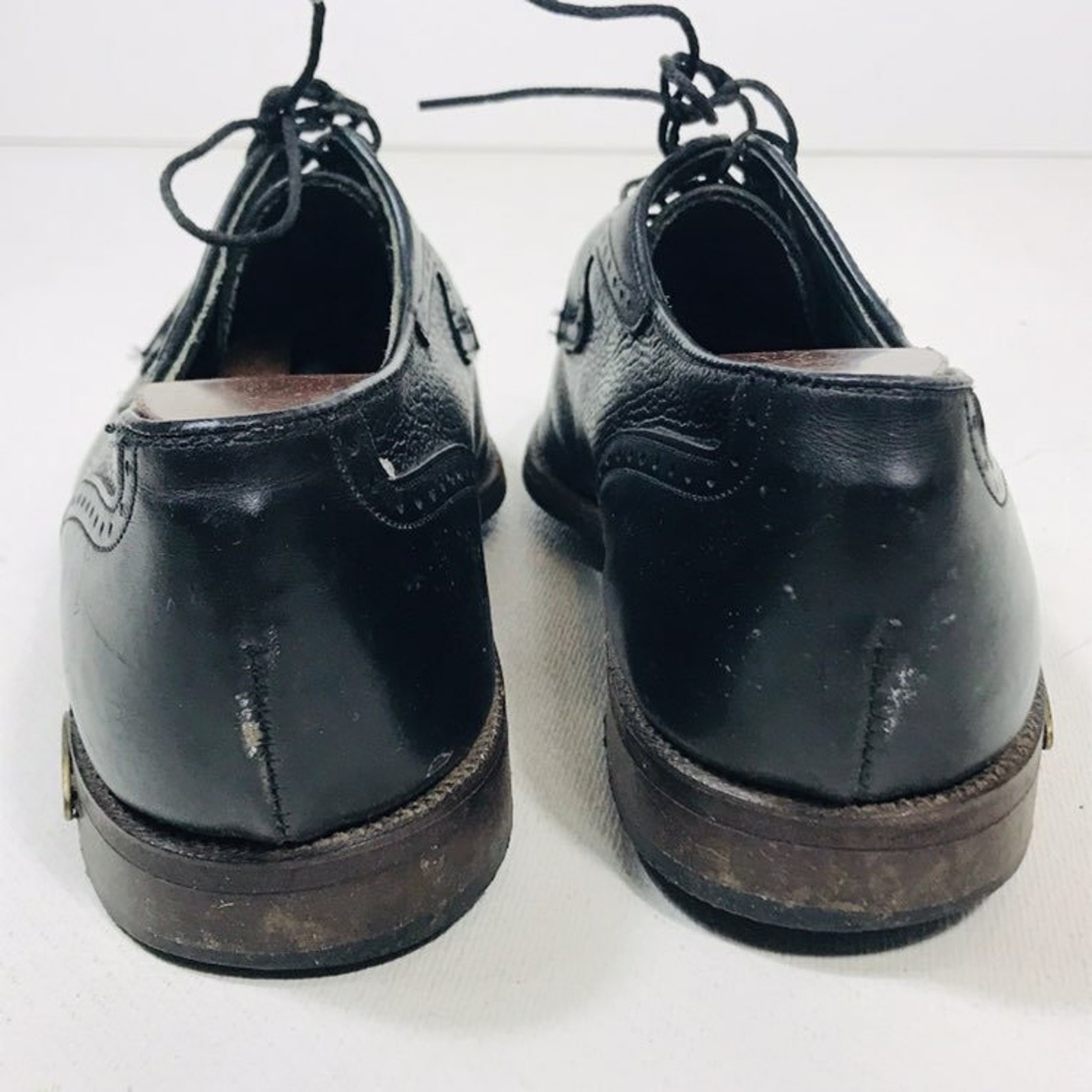 FOOTJOY Vintage Golf Shoes Sz 9.5 Mens Leather Classics Black | Etsy