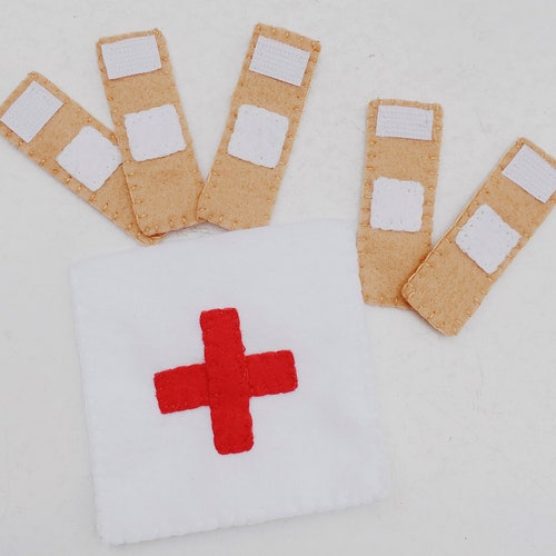 Felt Toy Bandaid / Felt Doctor Kit / Toy Bandage Set / Toy Etsy