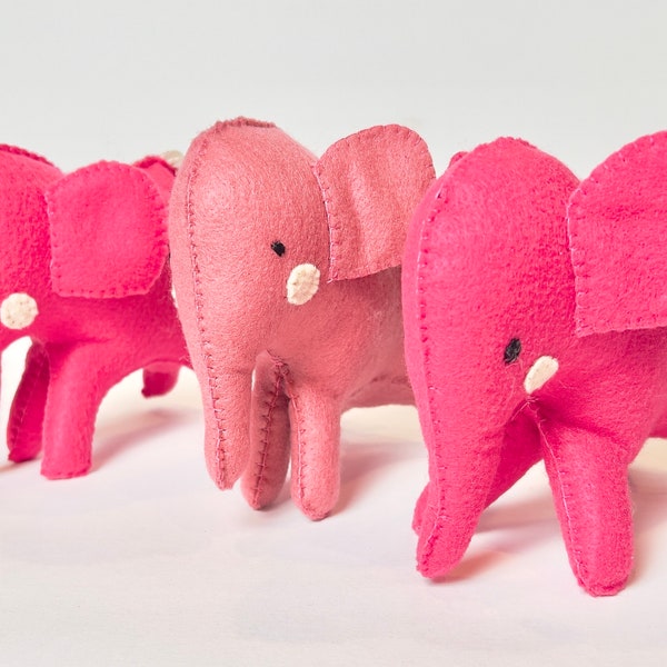 Felt Elephant / Stuffed Toy Elephant / Felt Safari Animal