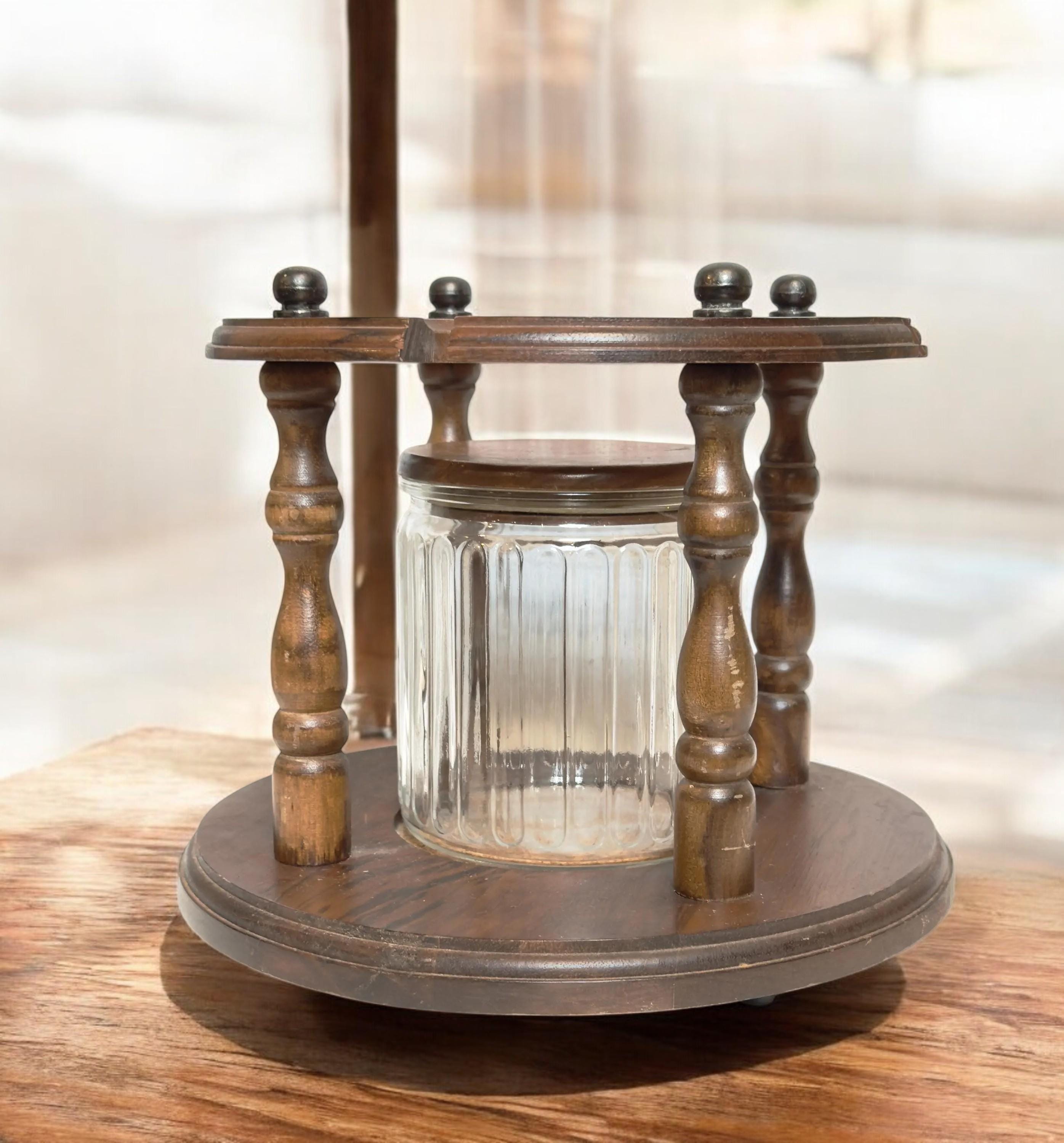 Vintage Humidor Pipe Stand and Tabacco Jar