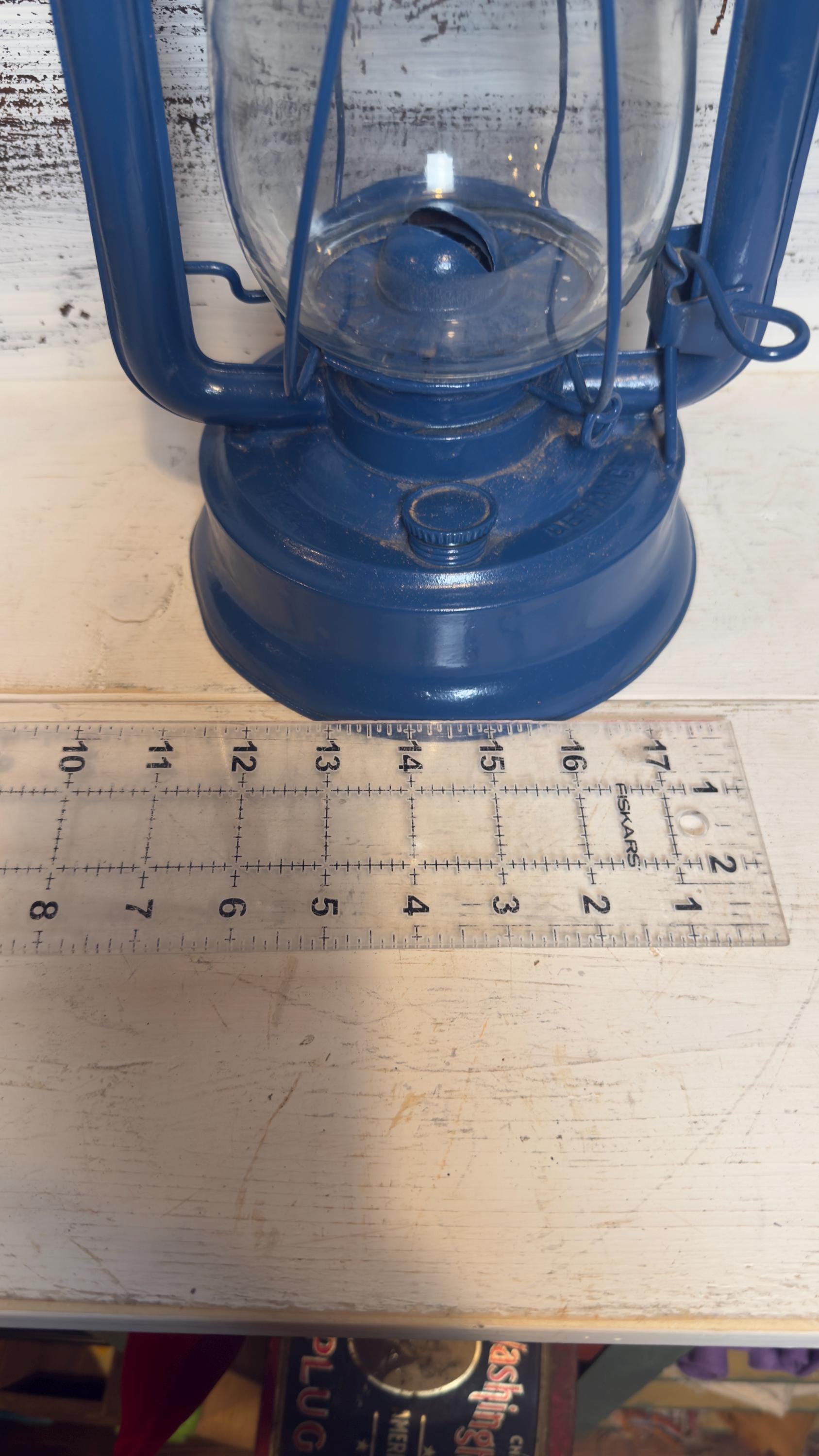 Vintage Farwell Ozmun Kirk & Co Blue Kerosene Lantern / Number 2