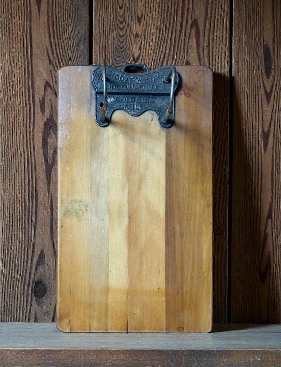 Antique Globe-Wernicke Co "Columbia" File Clipboard / Small Office Collectable / Office Gift / Receipt Holder