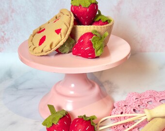 Felt Play Strawberry Pie / Make Your Own Pie - Etsy