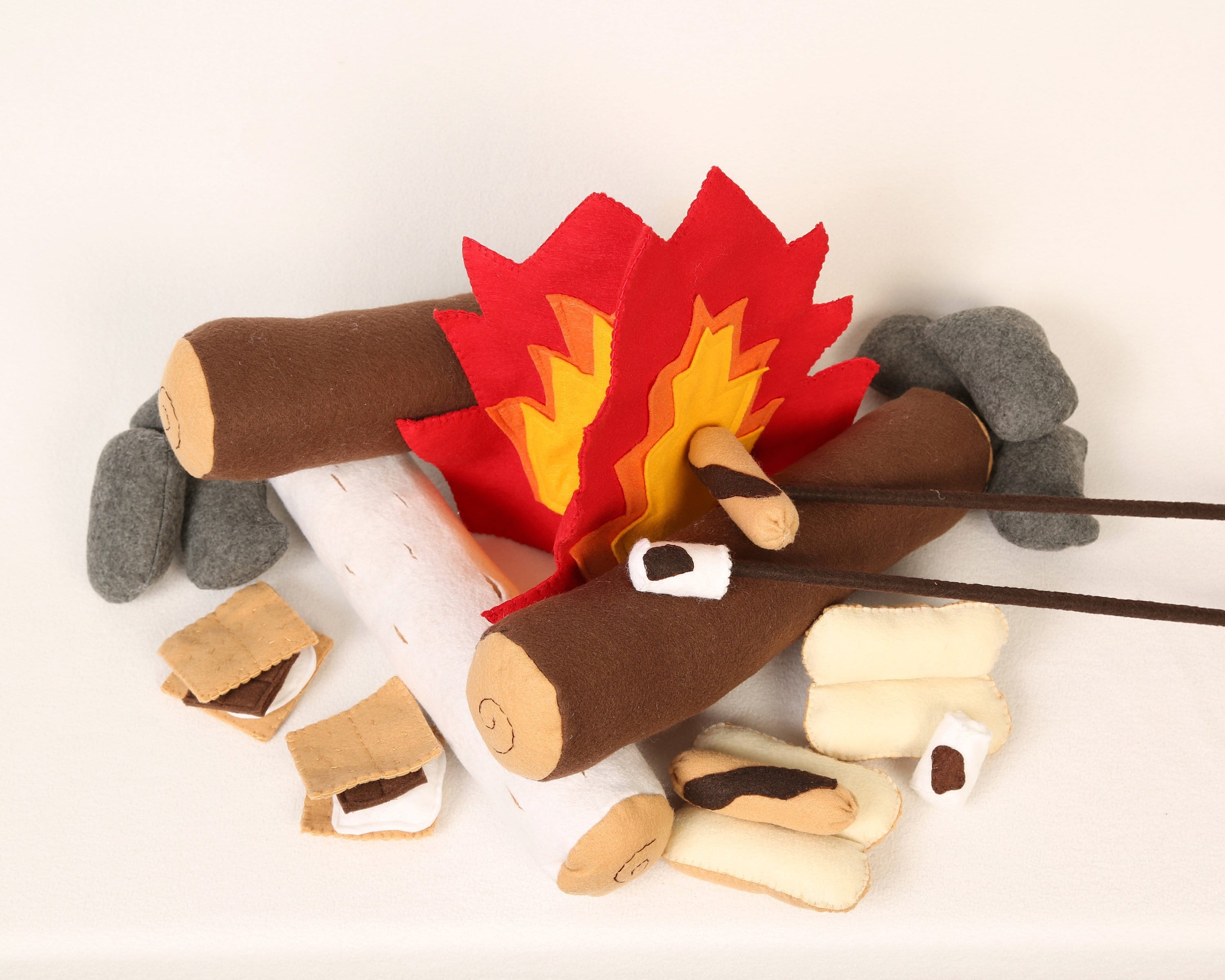Play Campfire Set / Felt Campfire / Kids Camping Set / Felt Etsy