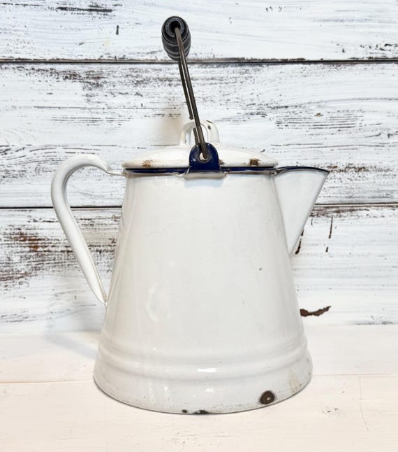 Vintage Enamelware Coffee Pot