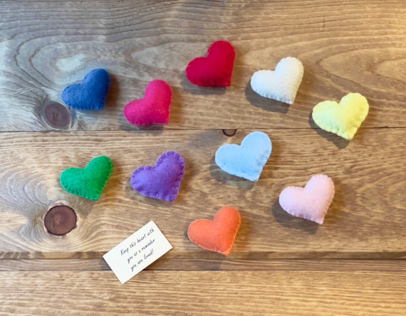 Felt Pocket Hearts / Worry Hearts / Comfort Hearts / Camp Hearts / School Hearts / Grief Hearts