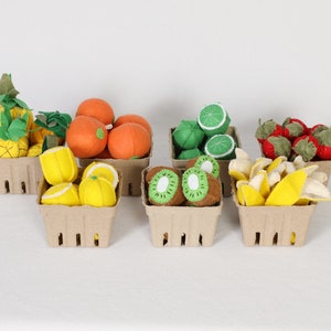 Felt Vegetables and Fruit Set / Felt Pretend Play Food / Play Kitchen Food