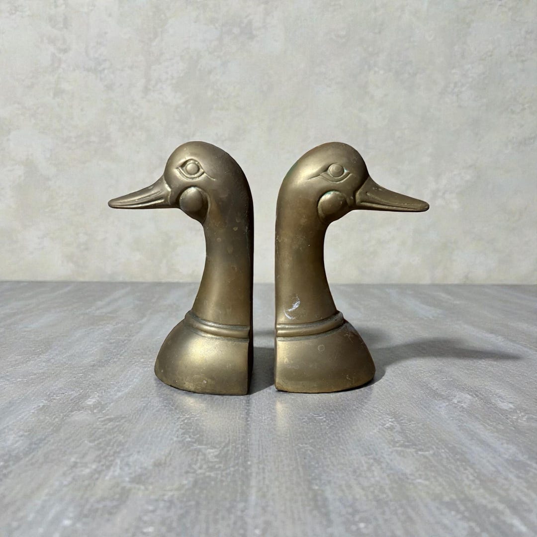 Best HD Pictures about  Brass Duck Head Bookends  with No AI Images