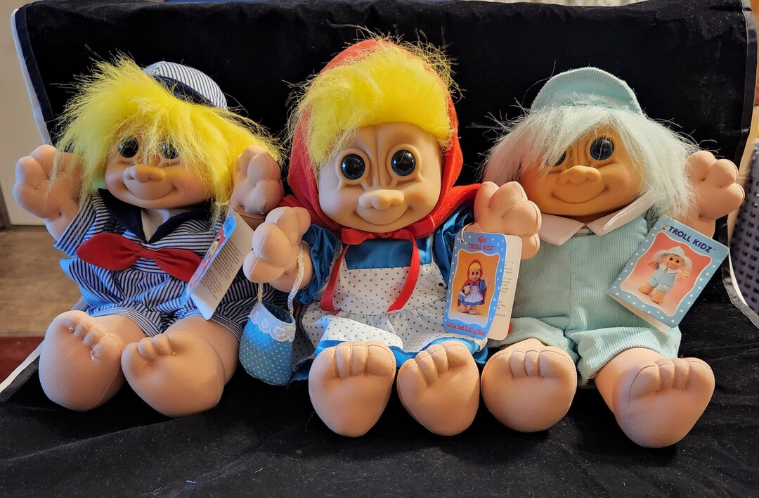 Russ Rocking The Baby Russ Troll Kidz Little Red Ringing Hood or Skippy or Rocking - Etsy