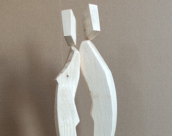 Sculptures en bois, figures en bois, sculpture, sculpture, bois, couple de personnes, mariage, cadeau de mariage