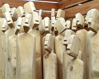 XXL wooden sculptures, wooden figures, sculpture, sculpture, wood, couple of people, garden figure