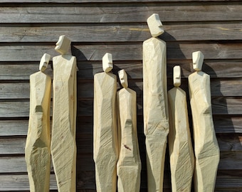 XXL wooden sculptures, wooden figures, sculpture, wood, couple, people, garden figure
