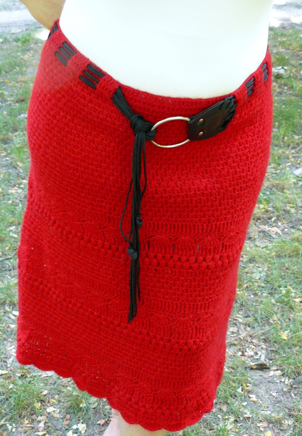 Warm knit skirt handknit skirt pencil skirt women skirts red Etsy