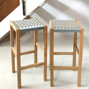 High rope stool. Handmade.