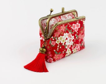 Handcrafted Sakura Coin Purse: Japanese Floral Kiss Lock Frame - Etsy