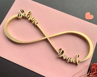 Infinity sign Your text up to 10 letters - wooden lettering 3D