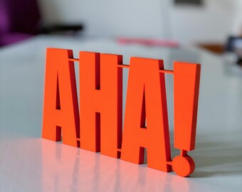 AHA? - 3D wooden lettering