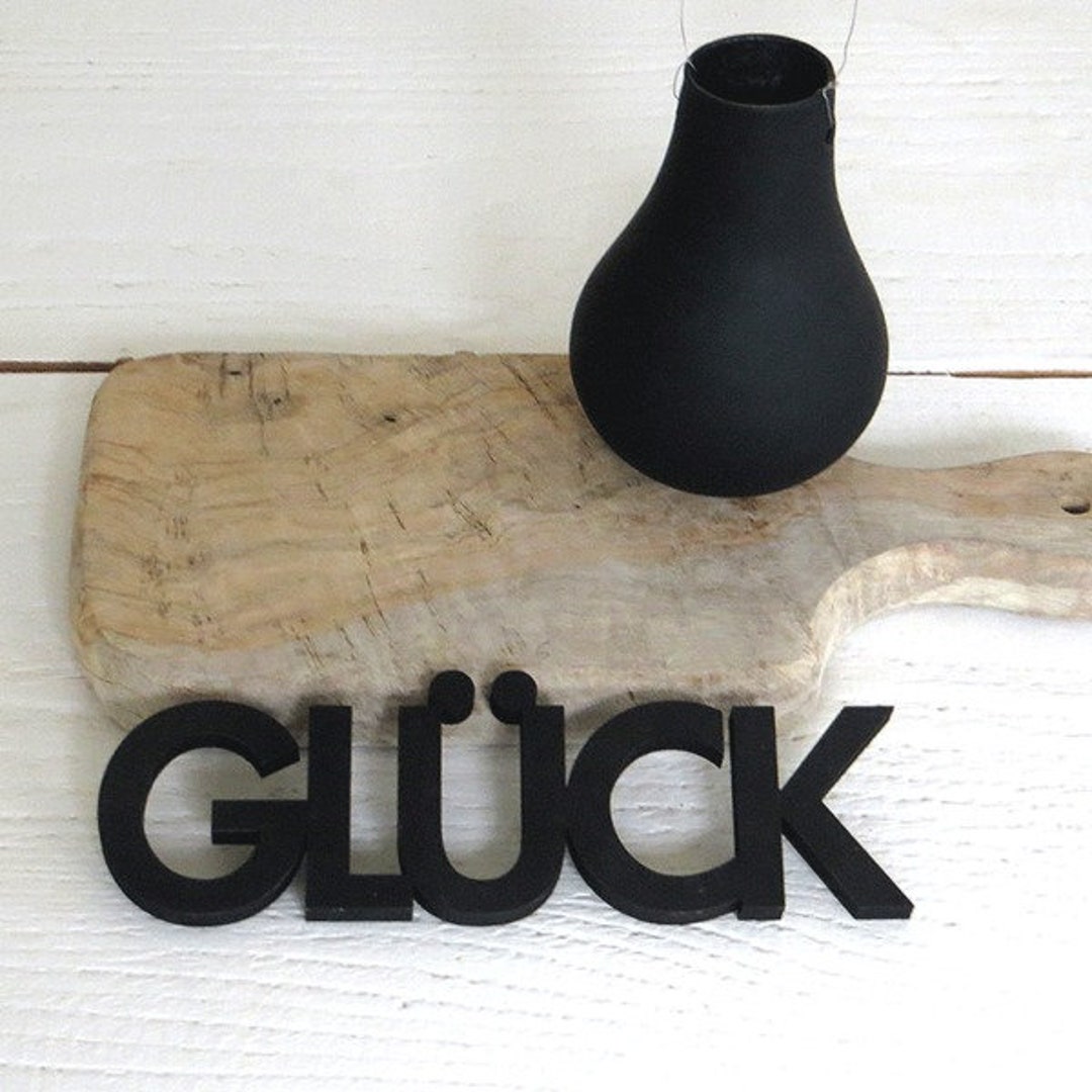 Glück Deko Holzschriftzug - Etsy