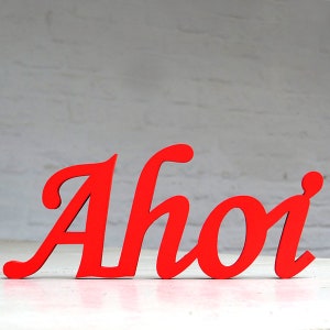 "Ahoy" 2 decoratieve houten letters