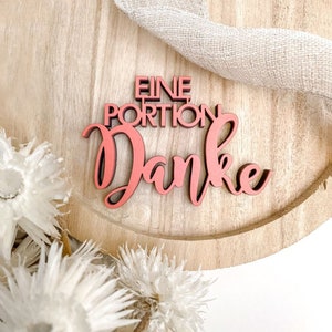 Een portie dank - 3D houten letters