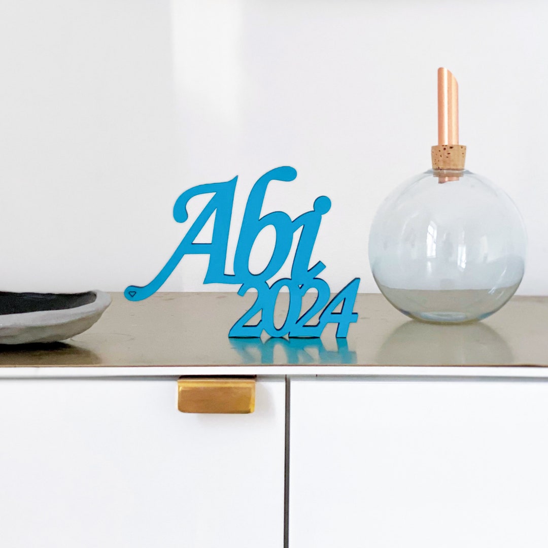Abi With Individual Year - Wooden Lettering 3D - Etsy