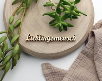 Letra decorativa de madera "Persona favorita" pequeña