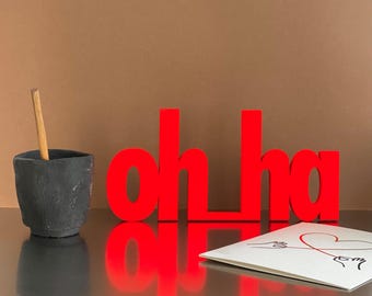 oh ha - 3D wooden lettering