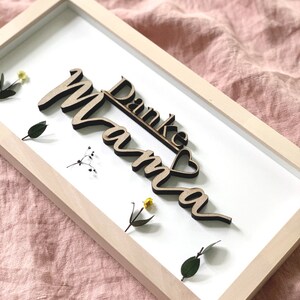 Conjunto DIY “Thanks Mom” com flores secas e moldura