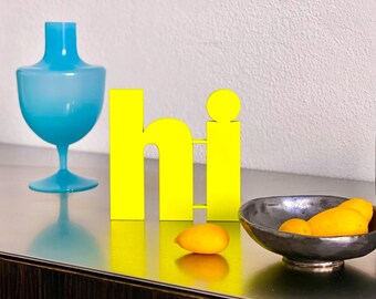 Hi - 3D wooden lettering