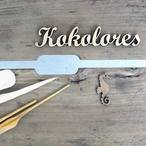 Kokolores" decoratieve houten letters