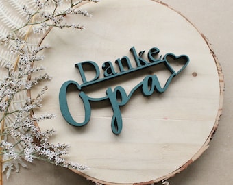 Gracias abuelo letras decorativas de madera.