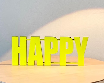 HAPPY - 3D wooden lettering