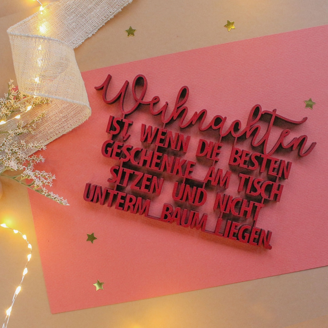 Weihnachten Ist Wenn Die Besten Geschenke Am Tisch Sitzen Karte