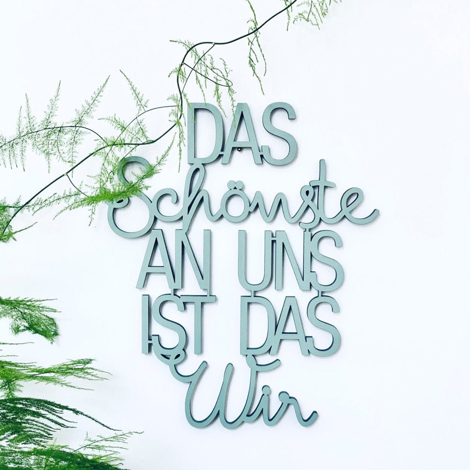 Das Schönste an Uns Ist Das Wir Groß Deko Holzschriftzug Etsy