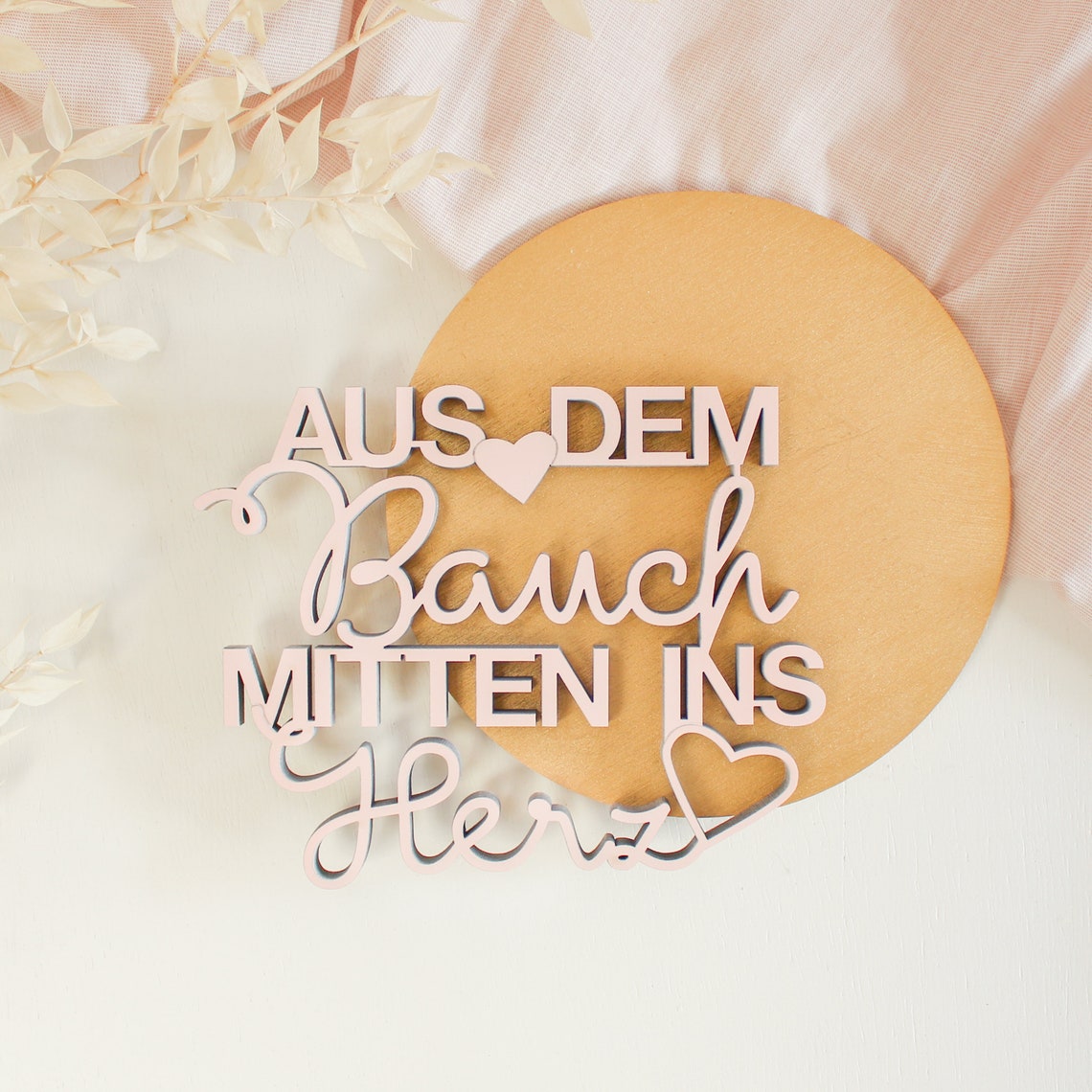 3D Schriftzug Aus dem Bauch mitten ins Herz Etsy