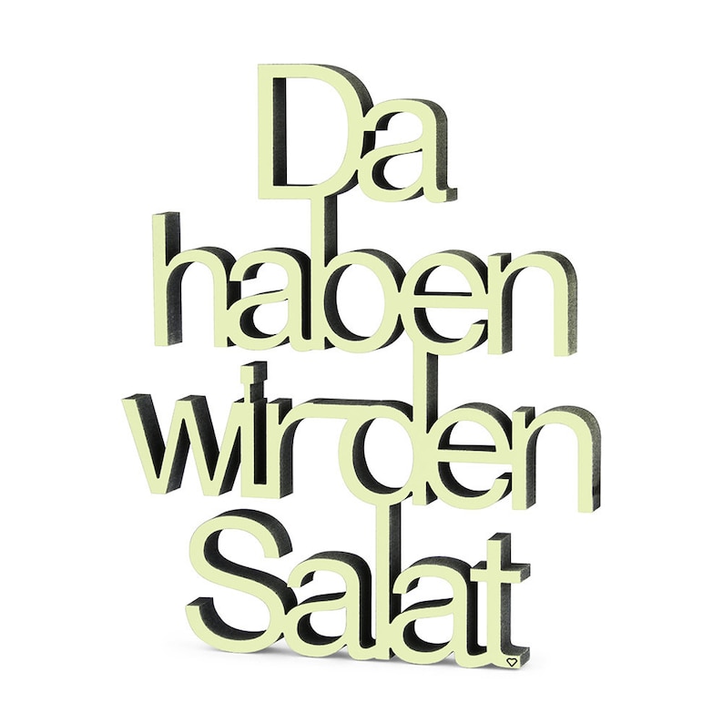 Da haben wir den Salat Deko Holzschriftzug Bild 1