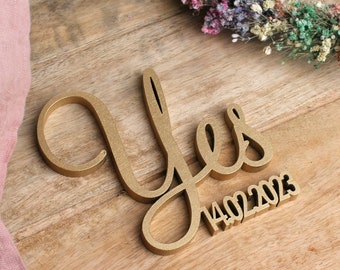 Wedding gift - 3D lettering - Yes with your date