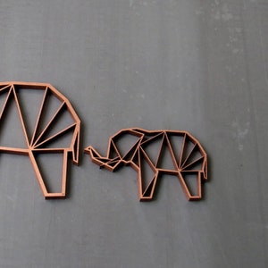 Elefant klein Holz Motiv Deko Bild 1