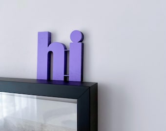 Hi - 3D wooden lettering