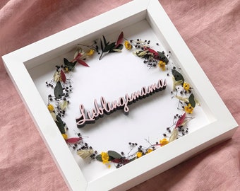 DIY Set Favorite Mom with Dried Flowers - Gift for Mother's Day