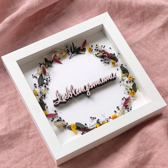 DIY Set Lieblingsmama mit Trockenblumen - Geschenk zum Muttertag