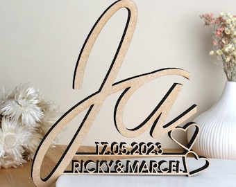 Yes with name and date decorative wooden lettering