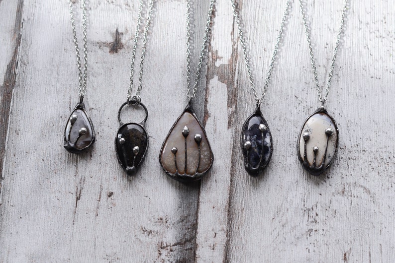 dendrite opal necklace nickel/&lead free chain